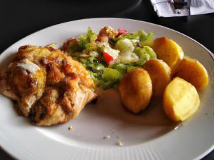 Chicken Vesuvio with Caesar Salad