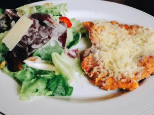Chicken Parm with Caesar Salad