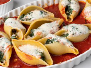 Stuffed Shells with Greek Salad