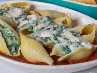 Stuffed Shells with Caesar Salad