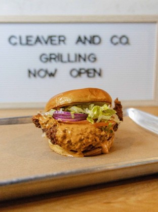 Tikka Masala Sandwich w/ Tater Tots