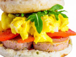 LBC Breakfast Sandwich with Turkey Sausage