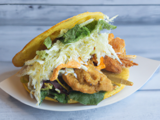 Regular Chicken Patacon Sandwich Regular Chicken Patacon Sandwich