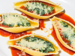 Stuffed Shells with Breaded Zucchini