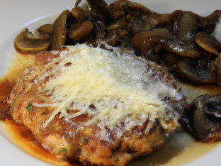 Veal Parm with Sautéed Mushrooms