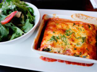 Spinach Lasagna with Marinara Sauce with House Salad