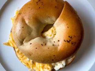 Egg and Cheese on Gluten Free Plain Bagel Egg and Cheese on Gluten Free Plain Bagel