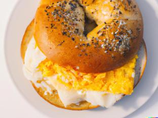 Egg and Cheese on Gluten Free Everything Bagel Egg and Cheese on Gluten Free Everything Bagel