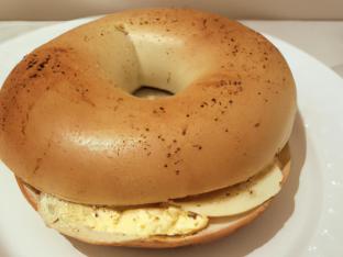 Egg on a Gluten Free Plain Bagel Egg on a Gluten Free Plain Bagel
