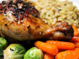 Gluten Free Chicken with Fried Rice, Brussel Sprouts and Carrots Gluten Free Chicken with Fried Rice, Brussel Sprouts and Carrots