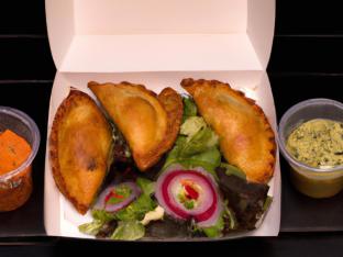 Chicken Empanadas with Salad Chicken Empanadas with Salad
