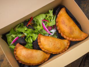 Beef Empanadas with Salad Beef Empanadas with Salad