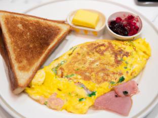 Meat Lover's Omelette with Fresh Fruit