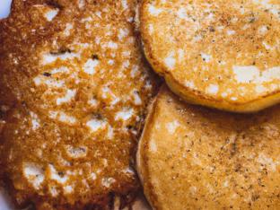 3 Pancakes with Homemade Hash Browns