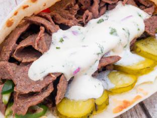 Beef Doner Kebab Wrap with Tzatziki Beef Doner Kebab Wrap with Tzatziki