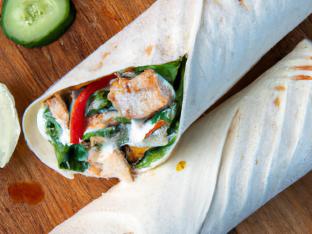 Chicken Doner Kebab Wrap with Tzatziki Chicken Doner Kebab Wrap with Tzatziki