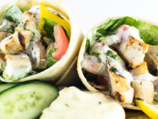 Chicken Shish Kebab Wrap with Tzatziki Chicken Shish Kebab Wrap with Tzatziki