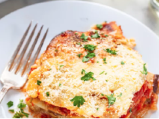 Veggie Moussaka Plate with Rice Veggie Moussaka Plate with Rice