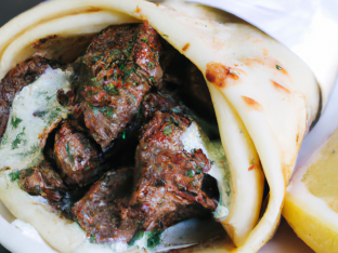 Lamb and Beef Gyro Wrap Lamb and Beef Gyro Wrap