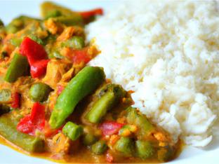 Vegetable Red Curry with Rice Vegetable Red Curry with Rice