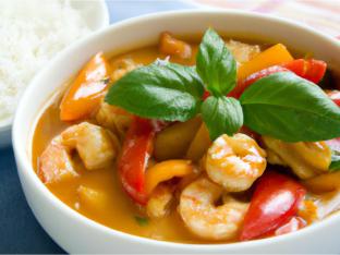 Shrimp Red Curry with Rice Shrimp Red Curry with Rice