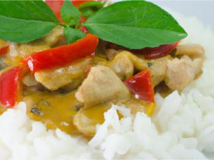 Chicken Green Curry with Rice Chicken Green Curry with Rice