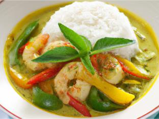 Shrimp Green Curry with Rice Shrimp Green Curry with Rice