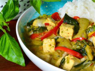 Tofu Green Curry with Rice Tofu Green Curry with Rice
