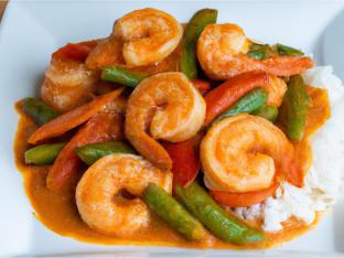 Shrimp Panang Curry with Rice Shrimp Panang Curry with Rice