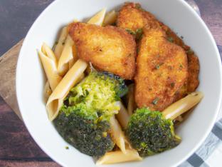 Penne, Broccoli and Breaded Chicken Penne, Broccoli and Breaded Chicken