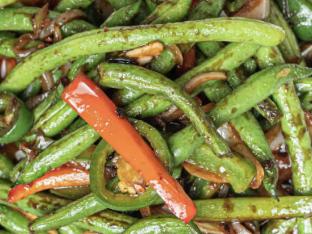 Hot and Spicy String Beans with White Rice Hot and Spicy String Beans with White Rice