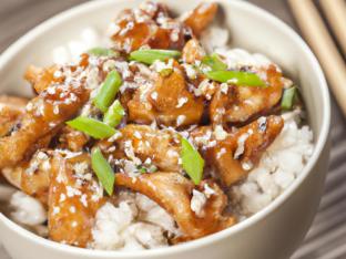 Sesame Chicken with White Rice Sesame Chicken with White Rice