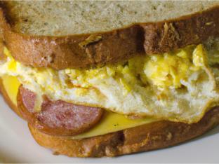 Sausage Egg and Cheese on Wheat Bread