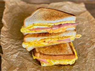 Ham Egg and Cheese on White Bread