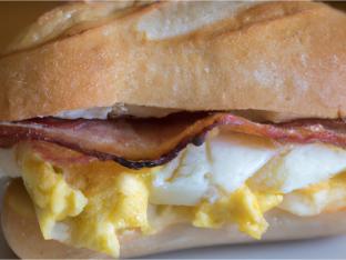 Ham Egg and Cheese Baguette