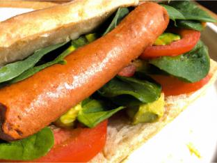 Veggie Sausage Garden Sandwich Baguette