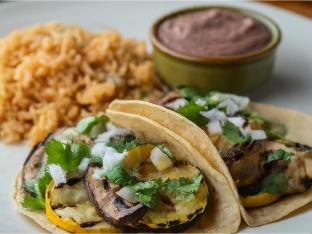 Grilled Mushroom & Squash Taco Plate [No Grilled Peppers, No Salsa]