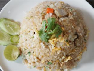 Pork Fried Rice with Egg Roll Pork Fried Rice with Egg Roll