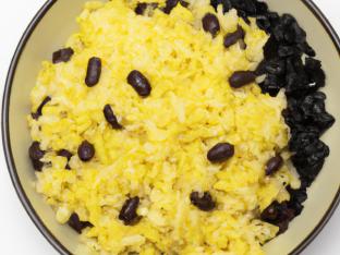 White Rice Mixed with Black Beans