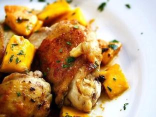 Spicy Air-Fried Mango Chicken