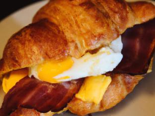 Turkey Bacon, Egg and Cheese Croissant