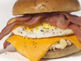 Gluten Free Turkey Bacon, Eggs and Cheese Sandwich