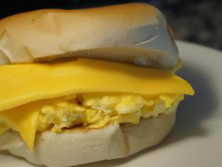 Gluten Free Eggs and Cheese Sandwich