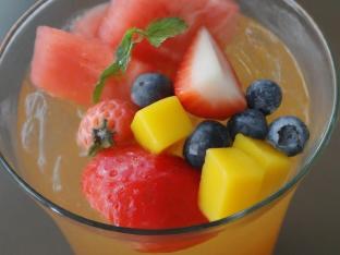 Oolong Super Fruit Tea with Mango Jelly [Unsweetened]