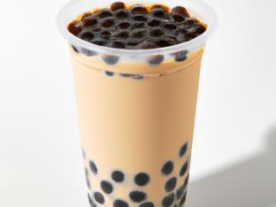 Brown Oolong Milk Tea with Pearl Boba [Unsweetened]