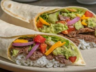 Beef Goddess Wrap with White Rice