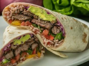 Beef Goddess Wrap with Brown Rice
