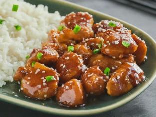 Teriyaki Chicken with Rice and Broccoli