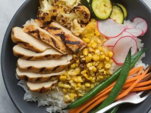 Allergen-Free Grilled Chicken, Jasmine Rice Box (NO Garlic & Onions) Allergen-Free Grilled Chicken, Jasmine Rice Box (NO Garlic & Onions)
