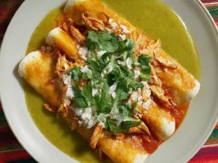 Chicken Tinga Enchiladas with Verde Sauce Chicken Tinga Enchiladas with Verde Sauce